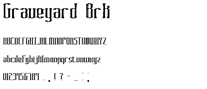 Graveyard BRK font
